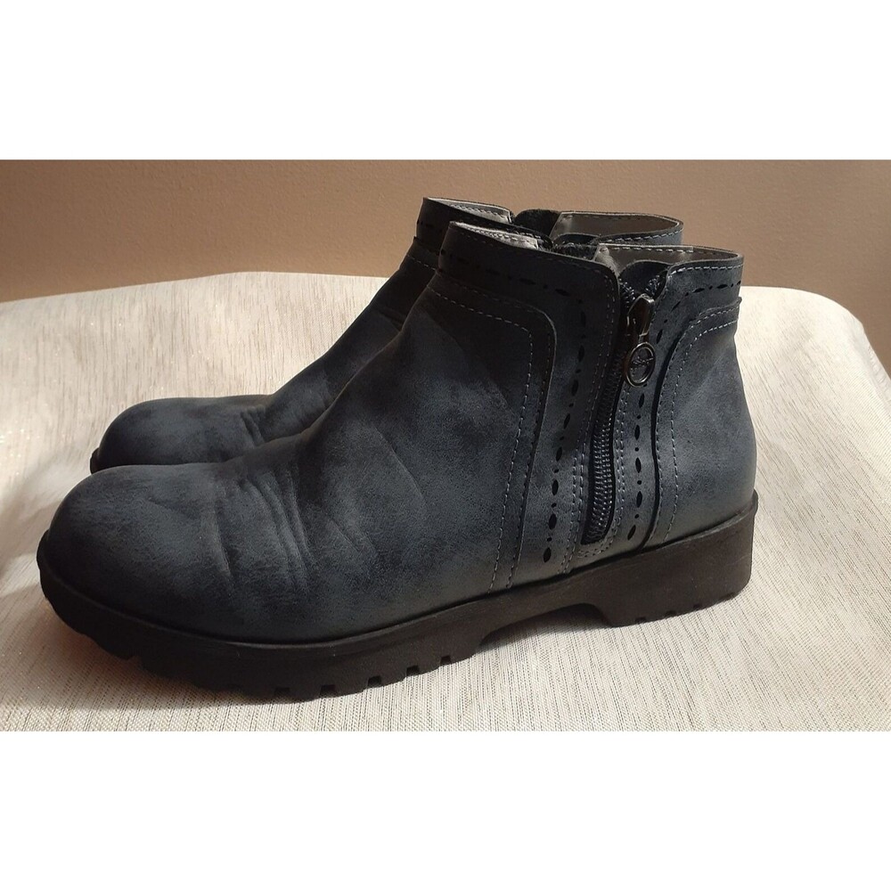 Jsport J Sport Jenna Weather Ready Ankle Boots Booties Memory Foam Blue Size 7M